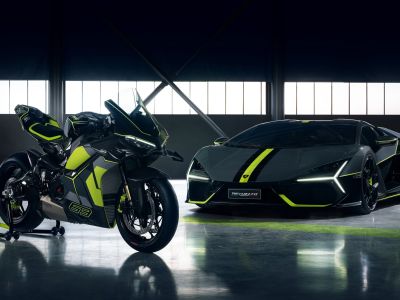 Ducati Panigale V4 trifft auf Lamborghini Revuelto