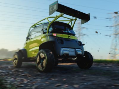 Der Opel Rocks-e als Offroader