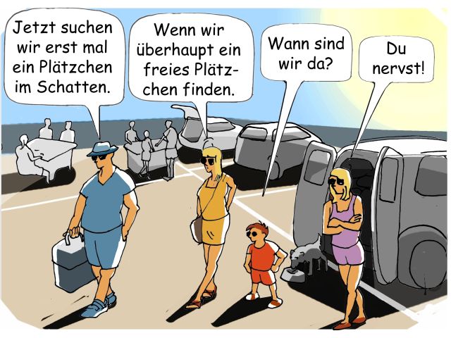 Ein Parkplatz im Schatten hilft Auto und Insassen - Bild 1