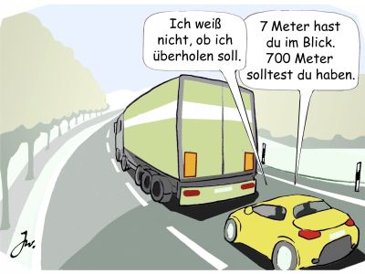 Ratgeber: Das Risiko beim Überholen wird unterschätzt