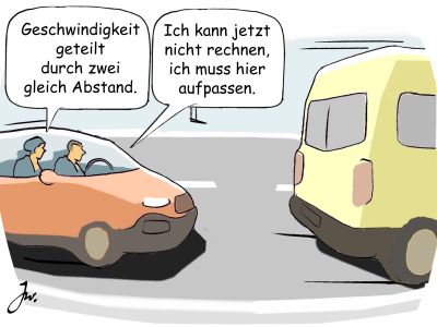 Faustformel oder Elektronik für richtigen Sicherheitsabstand