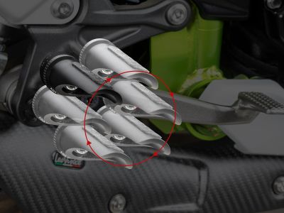 Variable Fußrasten für bessere Ergonomie 