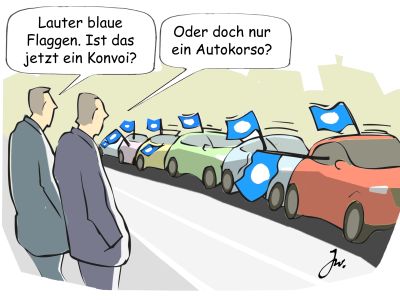 Rechtlich ist eine Kolonne nur ein Fahrzeug
